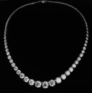Necklace featuring Dozens of Round Brilliant Diamonds